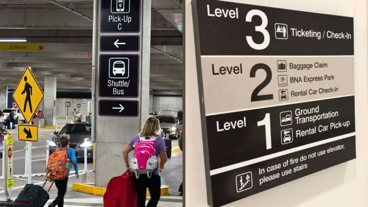 Pickup location at Nashville International Airport (BNA)